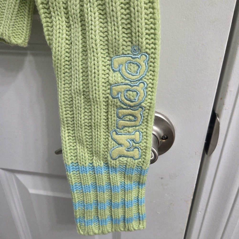 Vintage Deadstock Mudd Light Green and Blue Turtleneck Sweater - Picture 3 of 7